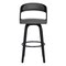 Armen Living Shelly 26" Counter Height Swivel Gray Faux Leather and Black Wood Bar Stool LCSHBAGRBL26 - alternate 7